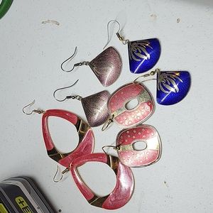 Vintage 90s metal earring collection